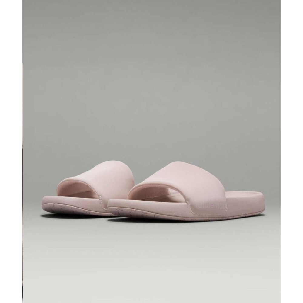 Lululemon Womens Restfeel Slides Misty Pink Cushioned Slip-On Comfort Size 12